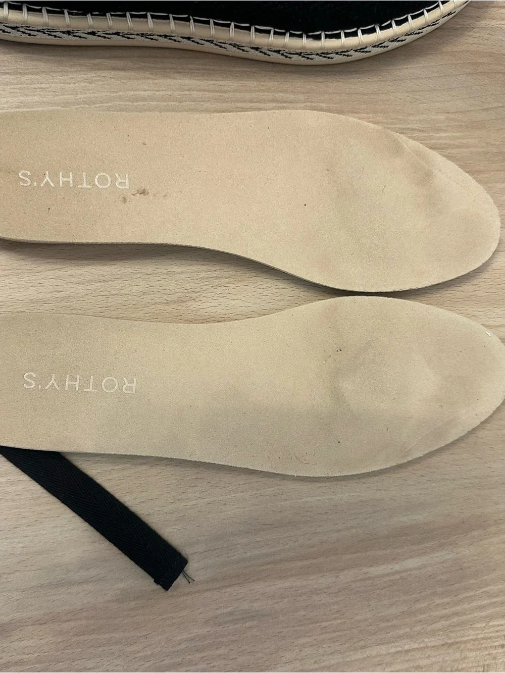 Rothy’s Boardwalk Black Ankle-Tie Espadrille Flats - Women size 9.5